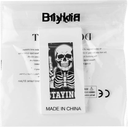 B1ykin Cute Sticky Notes Set - Stay Alive Skeleton Shaped Self-Stick Notes Pad, 550 Sheets Writing Memo Pages Sticky Notepad for Teacher Appreciation Gifts, School Office Supplies (Funny Skeleton) - Colors B