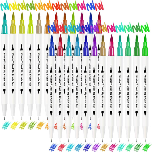 Vitoler Bible Highlighters,Assorted Colors Highlighters Dual Tip,Highlighter Set for Journaling Supplies