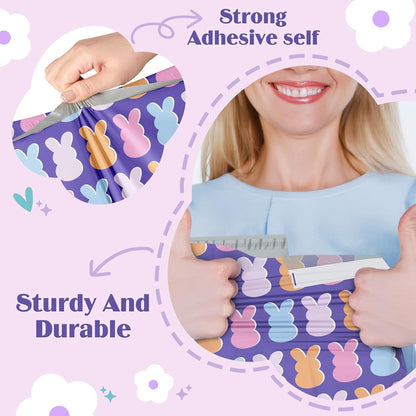 Metronic Cute Poly Mailers 10x13" 50pc Small Shipping Bags, Strong Adhesive Mailers Poly Bags for Business, Waterproof Mailing Envelopes for Packing Shipping Clothes Gifts, Gradient BluePink