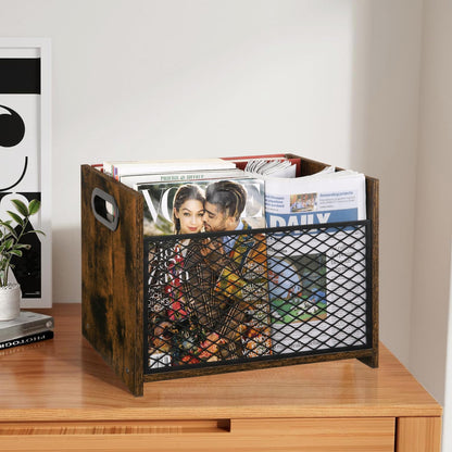 YINMIT Magazine Holder, Magazine Rack Floor, Magazine Storage Basket, File Holder Organizer, Folder Organizer for Magazines, Books, Newspapers, Tablets (Medium)
