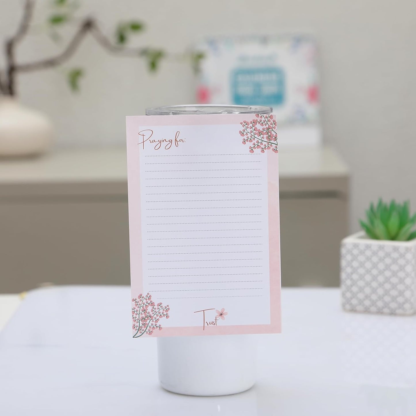 Mr. Pen- Floral Lined Sticky Notes, 4" x 6", 6 Pads, 60 Sheets/Pad, Large Aesthetic Sticky Notes with Lines, Ruled Post Stickies, Memo Pads, Self-Stick Note Pad for Office, School, Home, Study
