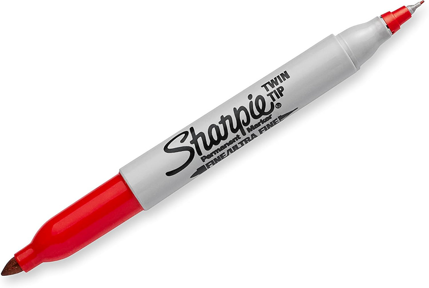 Sharpie Twin Tip Permanent Markers, Fine and Ultra Fine, Black, 12 Count