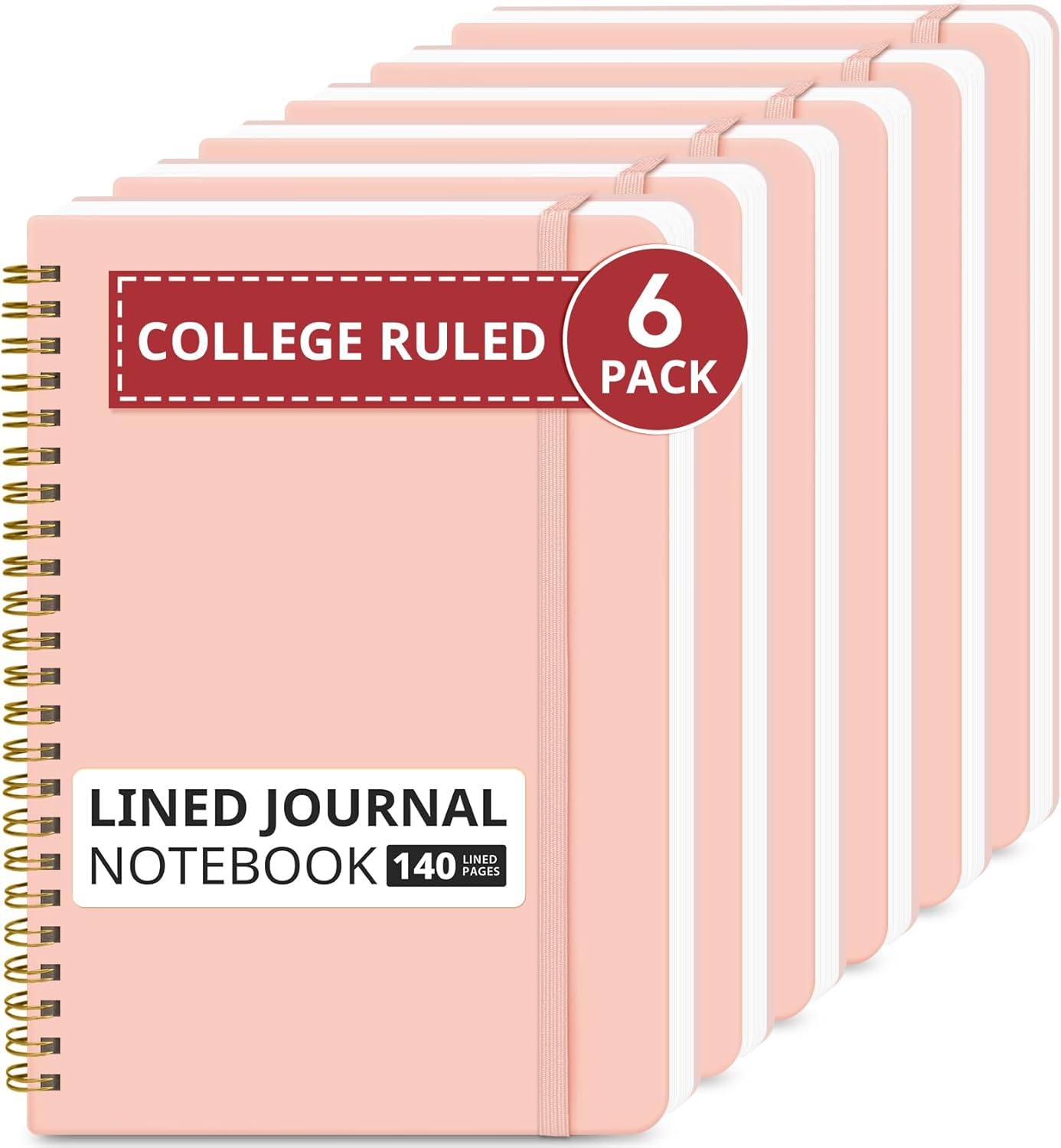Taja Lined Spiral Journal Notebook for Women & Men, 140 Pages, College Ruled Hardcover Notebook for Work & Note Taking, Journals for Writing, A5(5.7" x 7.9") - Green