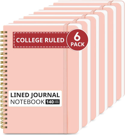 Taja Lined Spiral Journal Notebook for Women & Men, 140 Pages, College Ruled Hardcover Notebook for Work & Note Taking, Journals for Writing, A5(5.7" x 7.9") - Green