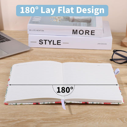 Thboxes 80 Sheets Lined Journal Notebook, 5.7" X 8.3" Hardcover Executive Notebook for Student Worker Women Men, Notepads Journals for Writing Travel & Organization, Nurses Week Gifts, Pink