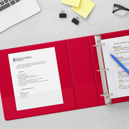 Staples Standard 2-Inch 3-Ring View Binder, Holds Up to 450 Sheets, Orange, Durable Binder for Office & School