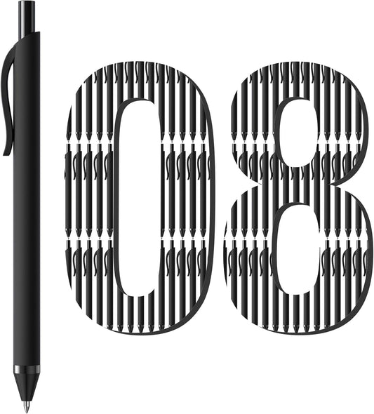 Bulk Pens - 108 Pack Black Pens 1.0MM Medium Point Ballpoint Pens, Smooth Writing No Bleed Retractable Ball Point Pen (Black)