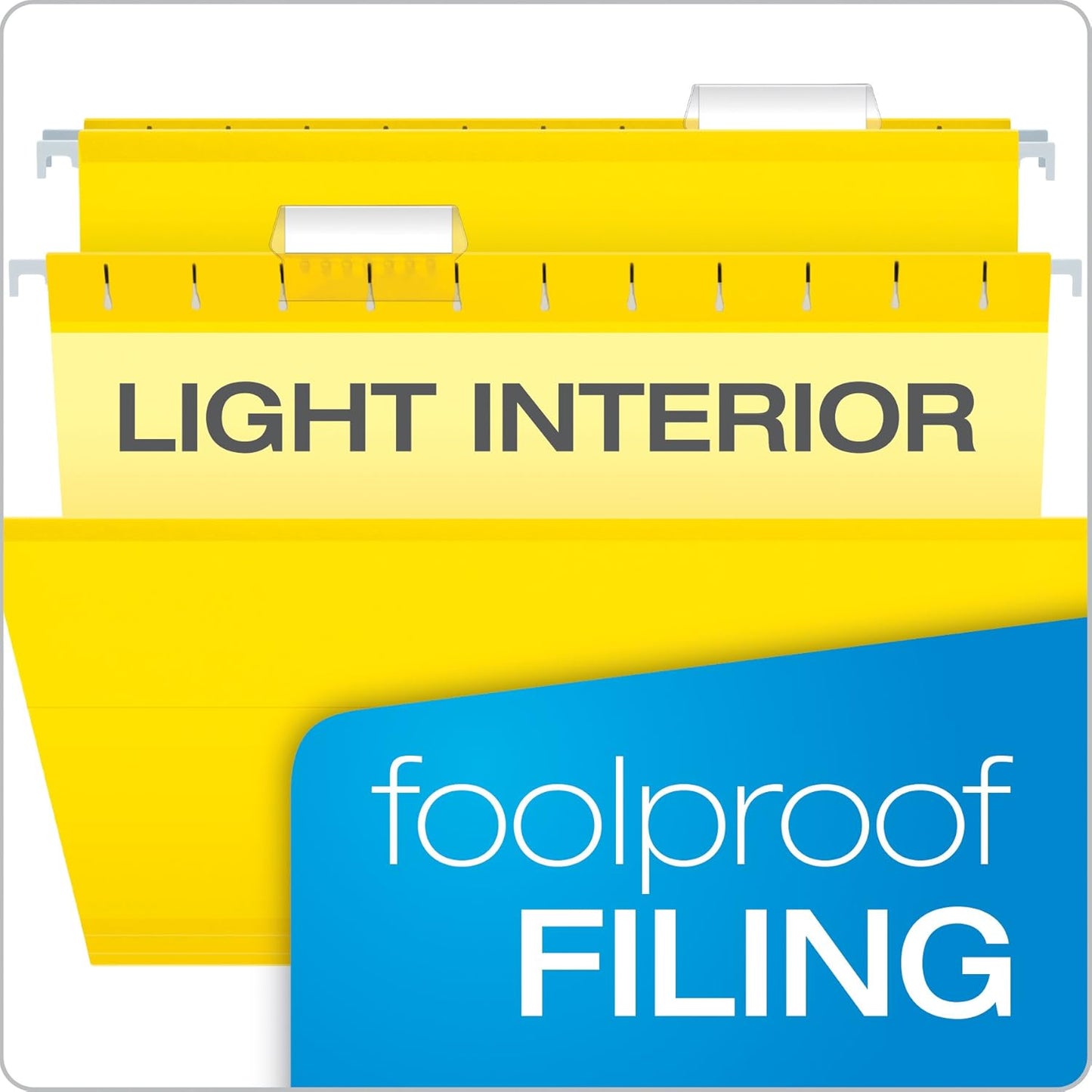 Pendaflex Reinforced Hanging File Folders, Letter Size, Bright Green, 1/5 Cut, 25/BX (4152 1/5 BGR)