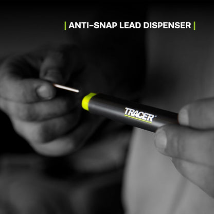 Tracer 2.8mm Carbide Tipped Lead 3-Pack with Anti-Snap Case - Lead Refill for Mechanical Pencil to Mark Wood, Metal, Ceramic, Glass, Woodworking and Carpenter Pencil Tool Use - ALPC1