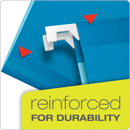 Pendaflex Extra Capacity Reinforced Hanging File Folders, 2", Legal Size, Red, 1/5 Cut, 25/BX (4153x2 RED)