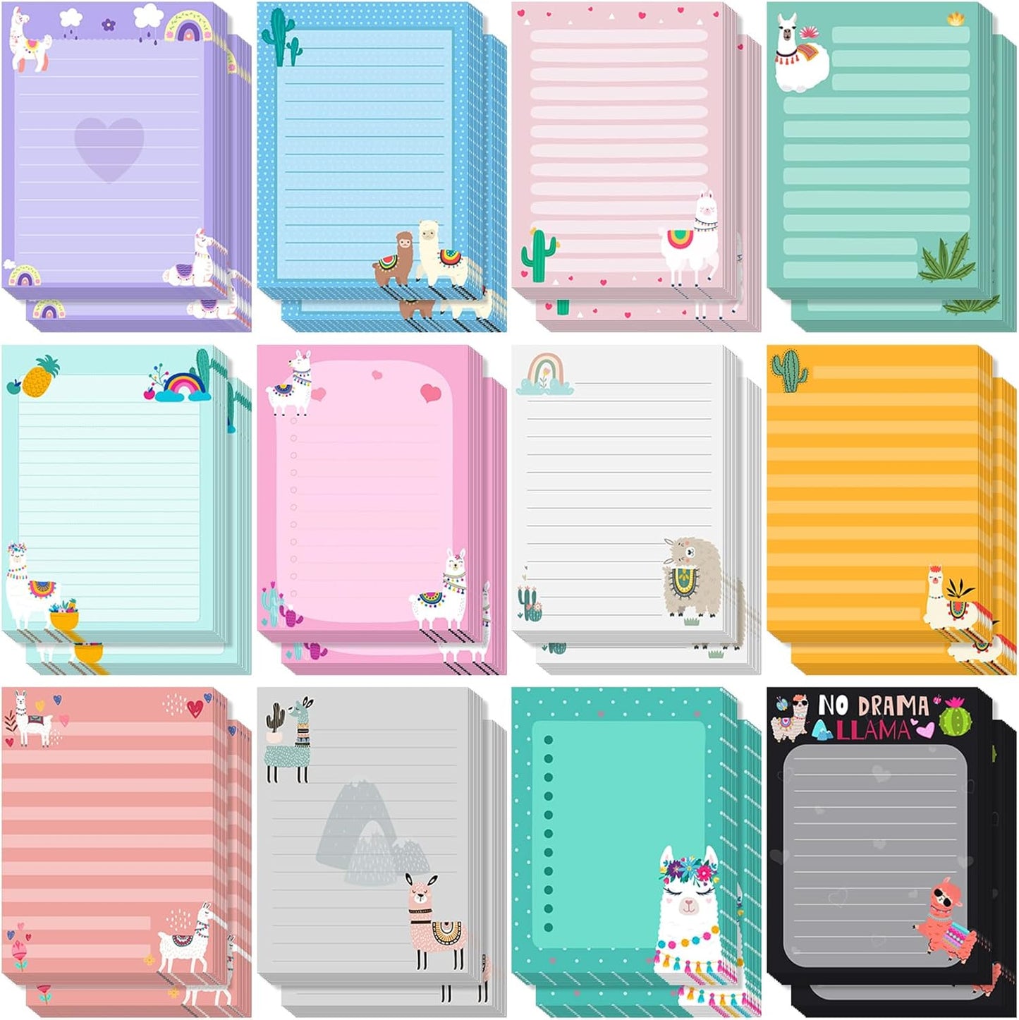 Gilprop 24 Pack Cat Sticky Notes Gift 3x4 Inch Cute Self Stick Notepads Adhesive Cartoon Cat Memo Pad Fun Kawaii Animal Sticky Notes for Teacher Women Valentines Office Home Christmas Pet Lover Gift