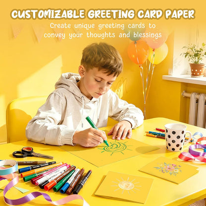 40 Sheets Cream Cardstock Paper 8.5 x 11, Ivory Cardstock Printer Paper 8.5x11, Off White Card Stock Paper 8.5 x 11, 200 GSM Construction Paper for DIY Cards, Greeting Cards, Wedding Invitations