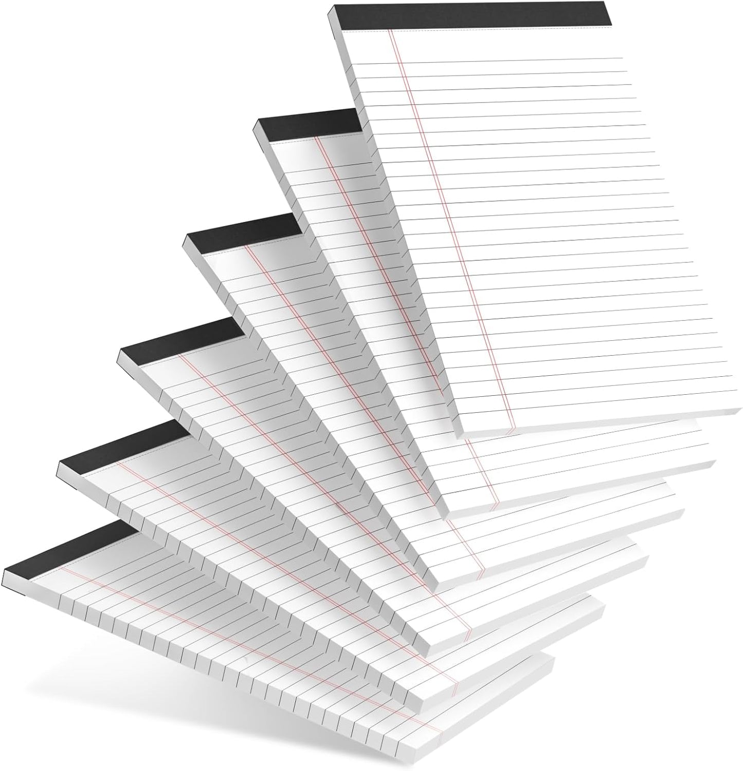 5pcs Small Note Pads 5x8 Notebook College Ruled Legal Pads Color Notepads 5 Pack Study Back Writing Pads 5 x 8 Perforated Narrow Ruled Pads of Paper for School & Office Supplies 30 Sheets/Pack