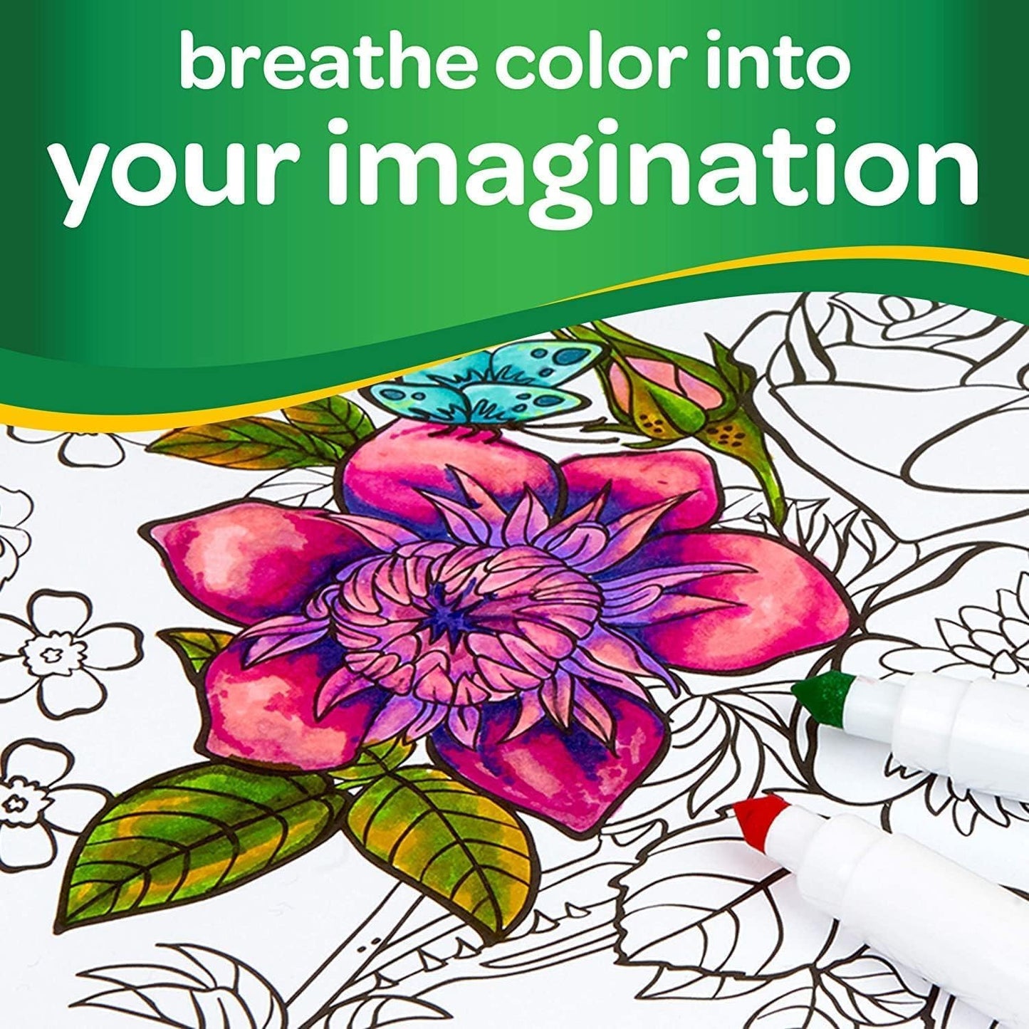 CRAYOLA SuperTips Washable Felt Tip Colouring Pens (Pack of 24)