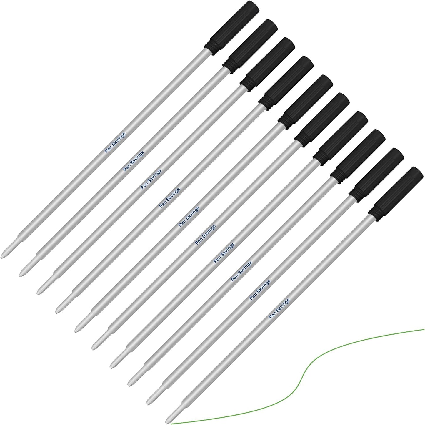 Pen Savings Ballpoint Pen Refills for Cross Pens, Medium Point 1.0mm, Frictionless Flow Smooth Writing, 10 Pack (Purple)