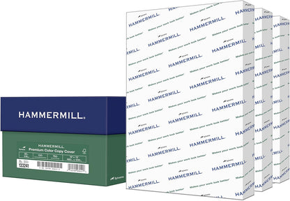 Hammermill Cardstock, Premium Color Copy, 80 lb, 17 x 11-1 Pack (250 Sheets) - 100 Bright, Made in the USA Card Stock, 120037R , White