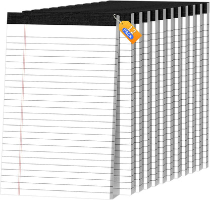 5x8 Legal Pads Writing Pad Note Pads, 8 Pack College Ruled Lined Paper Pad, White Perforated Notebook, Premium Notepads for School Office Home, 30 Sheets/Pack