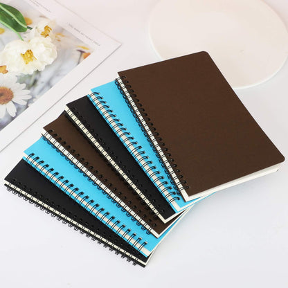 EUSOAR Spiral Lined Notebook, A5 3packs 5.5"X8.3" 120 Pages Lined Travel Notebooks Journal, Memo Notepad Sketchbook, Students College Office Business Diary Ruled Spiral Book Journal-3Colors Covers