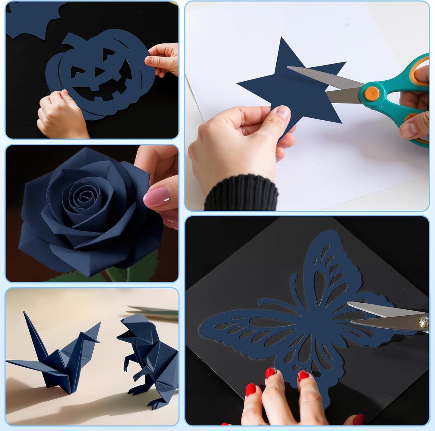 40 Sheets Colored Cardstock, 8.5 x 11 Construction Paper, Black Card Stock Paper, Cardstock Printer Paper for Halloween,Mothers Day, Christmas, Wedding Invitations, DIY Cards, Photo, Art and Crafts