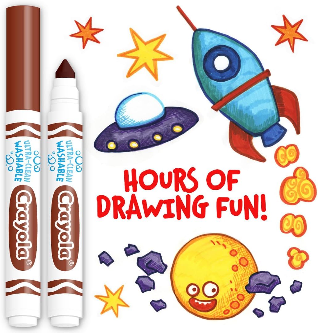Crayola Washable Markers for Kids - Black (12ct), Bulk Broad Line Markers for School, Classroom Essentials, Teacher Classroom Must Haves for Elementary School