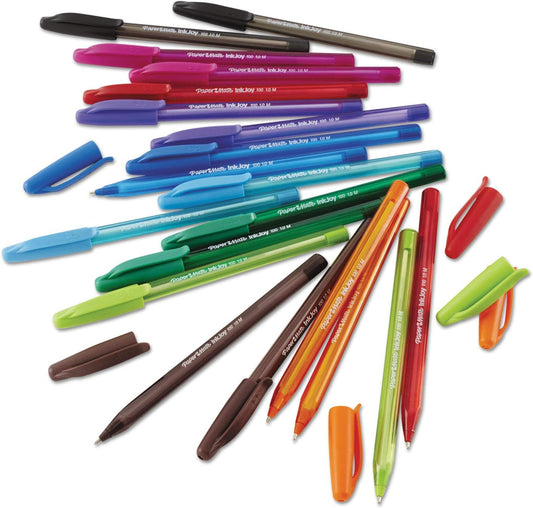 Paper Mate InkJoy 100ST Ballpoint Pens, Medium Point, Assorted Ink,8 count(pack of 1) (1945932)