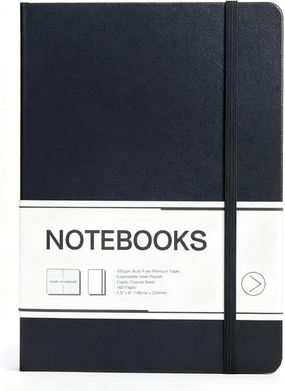 M&G Dotted Journal Notebook, 160 Pages, A5 Medium Size 5.6" x 8" for Men Women, 100GSM Thick College Ruled Paper Bullet Journal for Note Taking, Work & Office, Leather Hardcover, Green