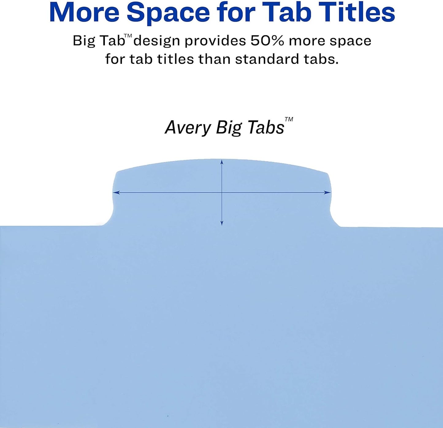 Avery® Durable Write-On Plastic Dividers with Erasable Tabs,11" x 8 1/2", Multicolor, 8 Tabs