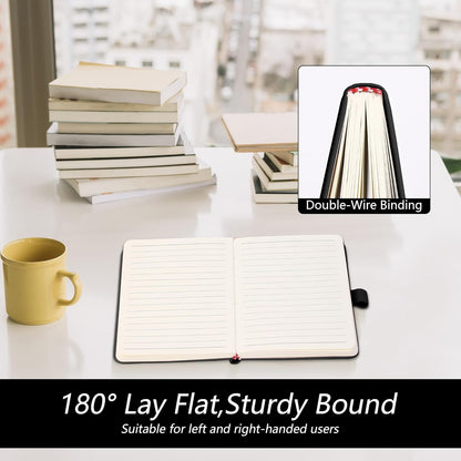 BOBO RABBIT 3 Pack Pocket Small Notebooks Total 600 Pages A6 Moon Star Aesthetic Mini Compact Journal Notebook For Note Taking Journaling Hardcover Leather College Ruled Lined Note Pads for Women Men Travel Office School