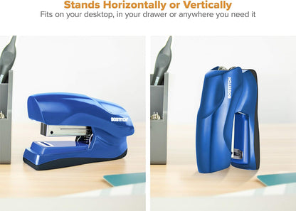 Bostitch Office Heavy Duty Stapler, 40 Sheet Capacity, No Jam, Half Strip, Fits into the Palm of Your Hand, For Classroom, Office or Desk, Black