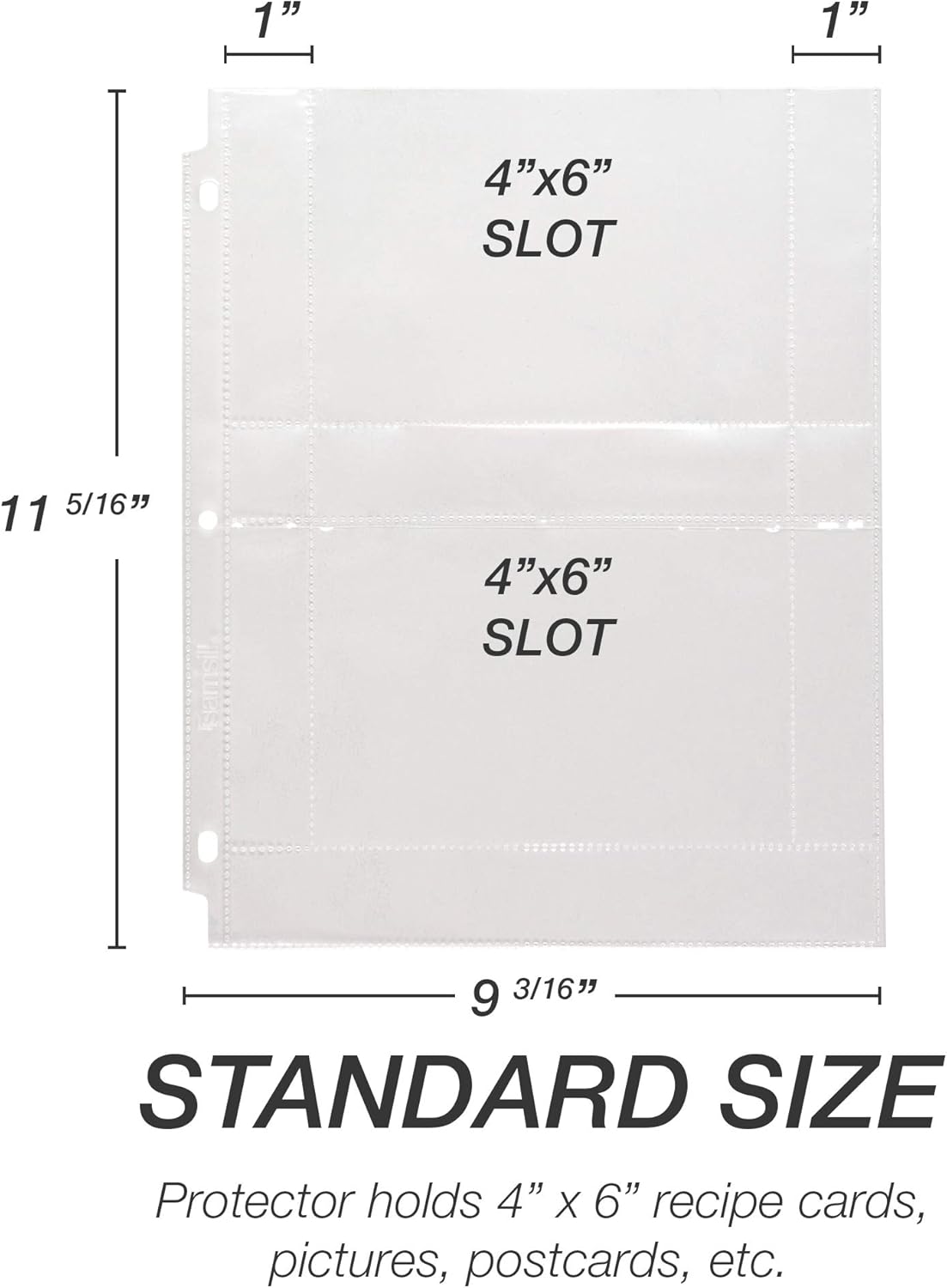 Samsill 8 Tab Recipe Dividers, Recipe Sleeves, Sheet Protector Dividers, with Tab Inserts, Clear, Super Heavyweight, Top Loading, 3 Hole Punched for Standard Letter Size Binders, Archival Safe