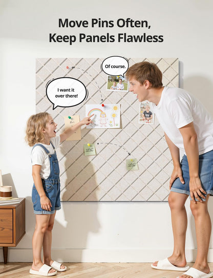 Kuchoow Bulletin Cork Board Large 47.2" x 35.4" Felt Notice Pinboard for Office Walls & Home, Self Adhesive 12 Pack Black Decorative Bulletin Mood Board Corkboard for for Bedroom, Display, Memo, Photo