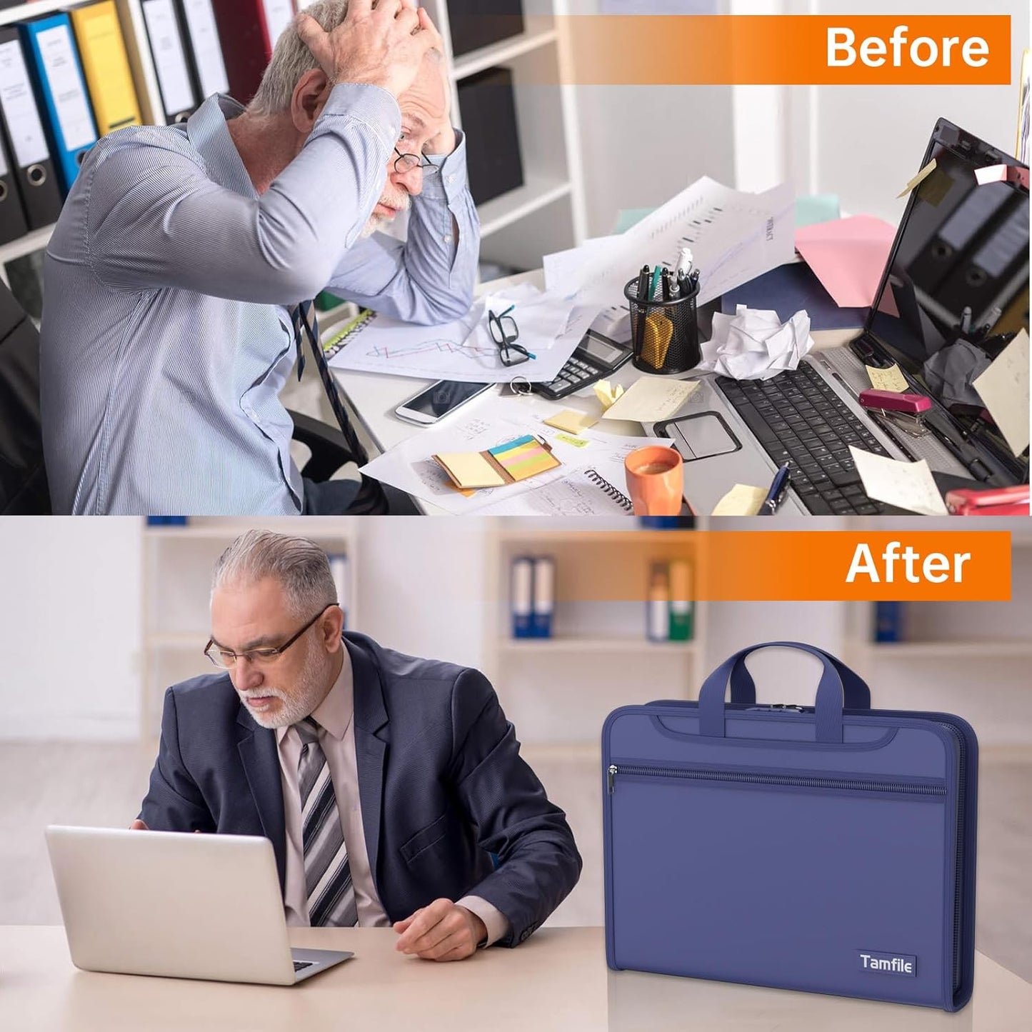 5200℉ Fireproof Accordion File Organizer with Lock, Thickened Document Organizer 13 Pocket with Zipper & Labels, Important Document Organizer, Expanding File Folder with Handle for Letter A4 (Grey)