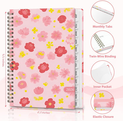Planner 2026-2027, Weekly and Monthly Academic Year Calendar Planner, July 2026 - June 2027, Daily Agenda Book for Office School Supplies, A5(6.3'' x 8.5'')