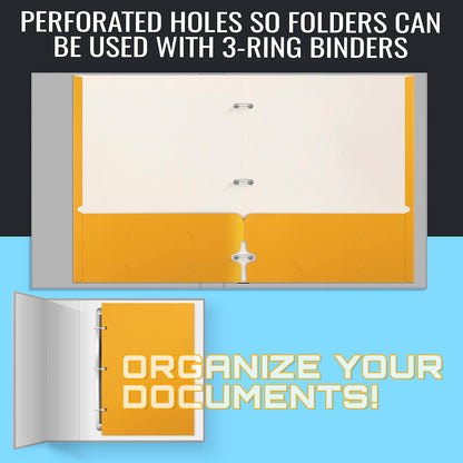 Better Office Products Two Pocket Portfolio Folders, 50-Pack, RED, Letter Size Paper Folders, 50 Pieces, Red