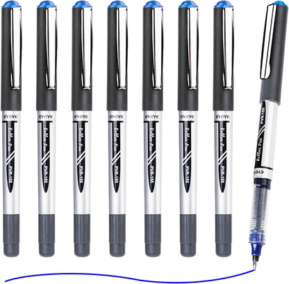 EYEYE 0.7mm Black Roller Ball Pens 25 Pack, Medium Point Rollerball Pen Quick Dry, Liquid Ink Pens Fine Point Smooth Writing Pens for Journaling, Note Taking, Office and School Supplies