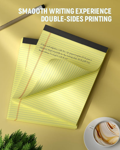 12 Pack Legal Pads 5x8 Inch Colorful Note Pads for Writing NotePads，Narrow Ruled Small Notepad 5x8 inch Legal Pad,30 Sheets Per Notebook Writing Pad for Study, Office, to-Do Lists(Multicolor)