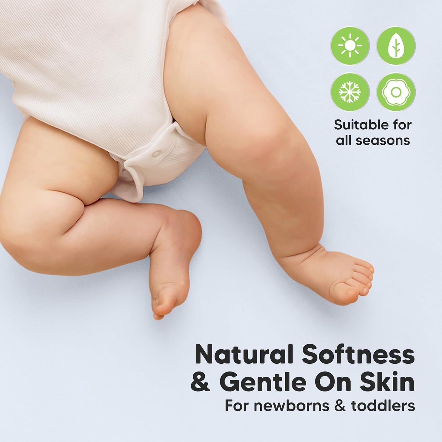 2-Pack Waterproof Crib Sheets for Boys, Girls - 52x28 Fitted Organic Cotton Baby Crib Sheets, Toddler Mattress Protector Cover, Washable, Soft & Durable Baby Bedding Essentials(Pine Grove)