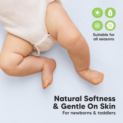 2-Pack Waterproof Crib Sheets for Boys, Girls - 52x28 Fitted Organic Cotton Baby Crib Sheets, Toddler Mattress Protector Cover, Washable, Soft & Durable Baby Bedding Essentials(Pine Grove)