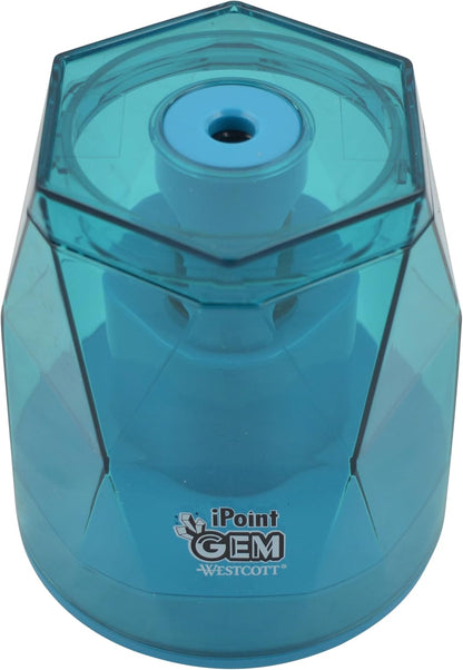Westcott iPoint® GEM Battery Pencil Sharpener, Neon Green (00577)