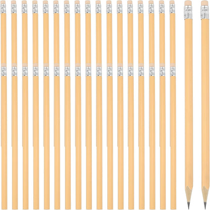 PATIKIL Round Pencils, 36 Pack Triangle HB Graphite Pencil Woodcase Wooden Pencils with Eraser for Classroom Office Writing Drawing Supplies, Green