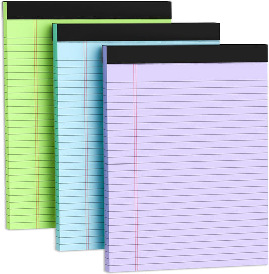 Legal Pads 5x8 Small Note Pads 5x8 Notepads for Work, 6 Pack Writing Pads 5x8 College Ruled Lined Paper Pads, Micro Perforated Decent 80 GSM 5x8 in Legal Note Pad Narrow Ruled, 30 Sheet per Notepad