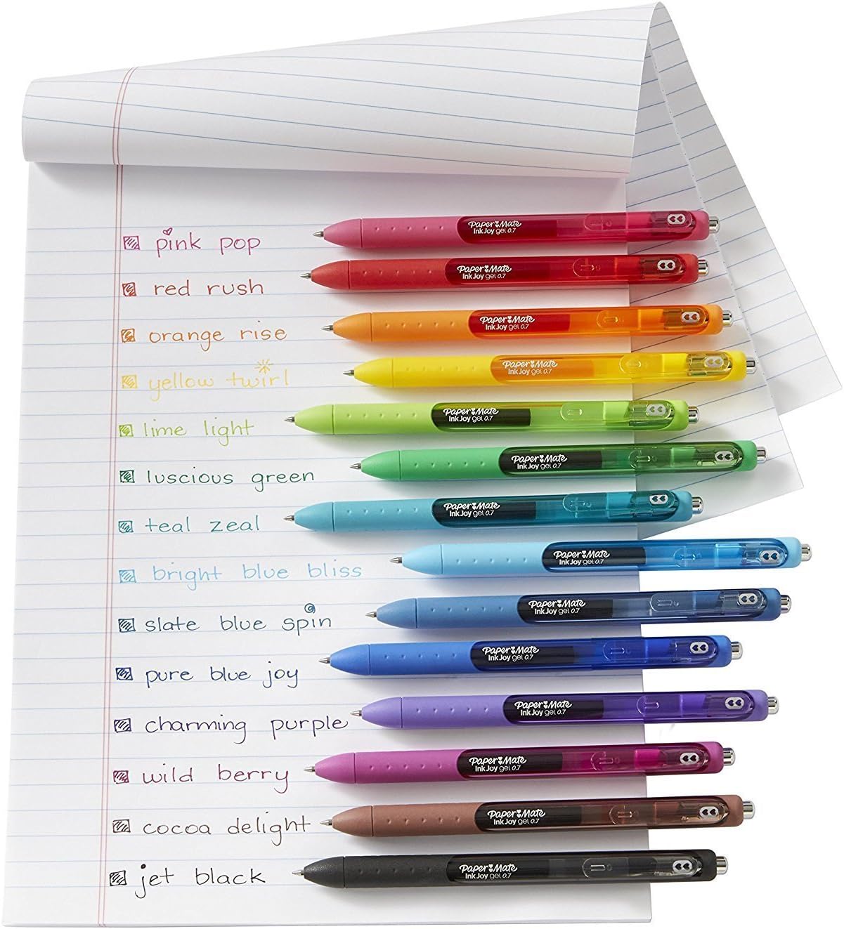 Paper Mate InkJoy Retractable Gel Pen, 0.7mm, Medium Point, 10-Count (Purple)
