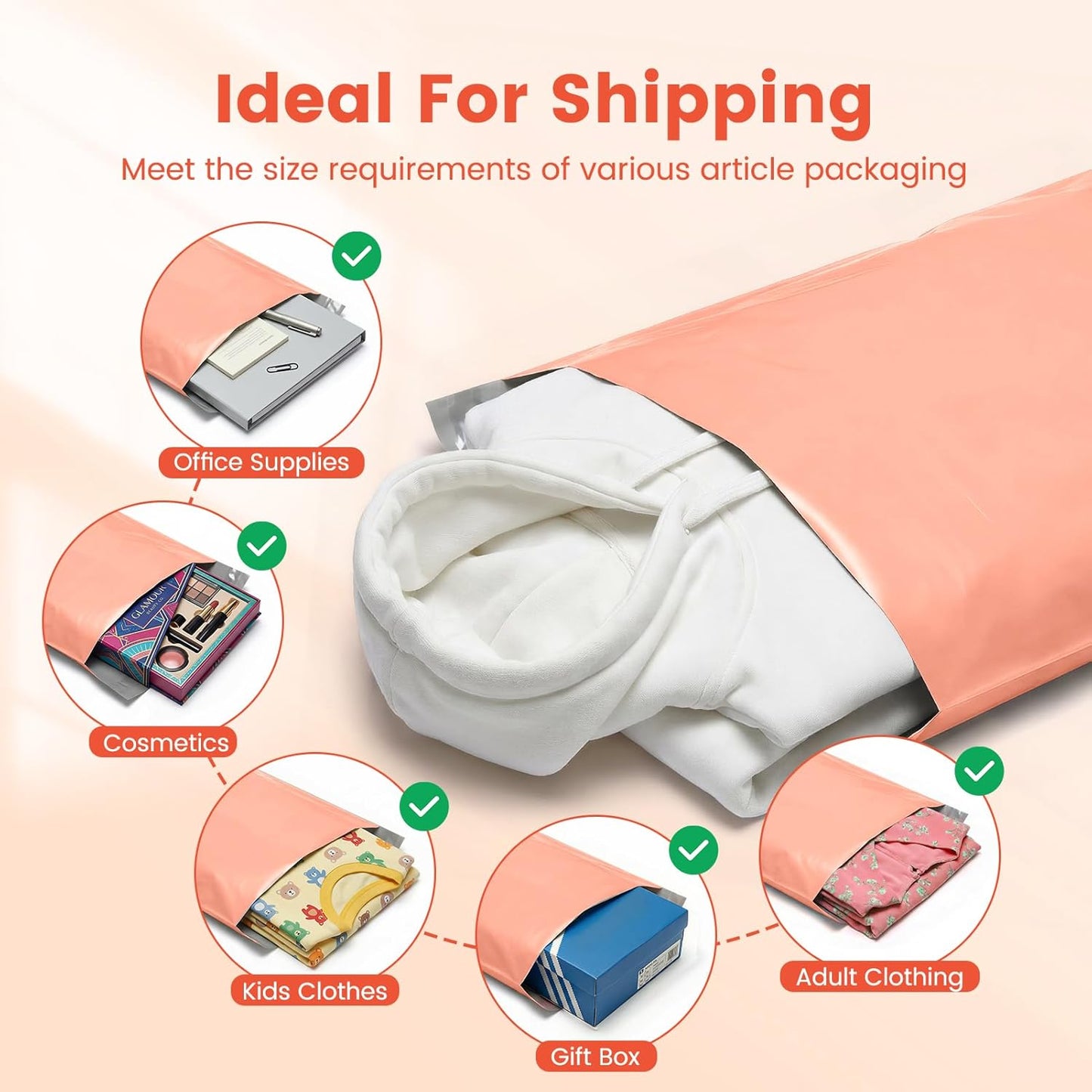 Metronic Poly Mailers 10x13 100 Pcs | Small Shipping Bags for Clothing | Mailing Bags for Small Business, Shipping Envelopes,Packing Bags in Black