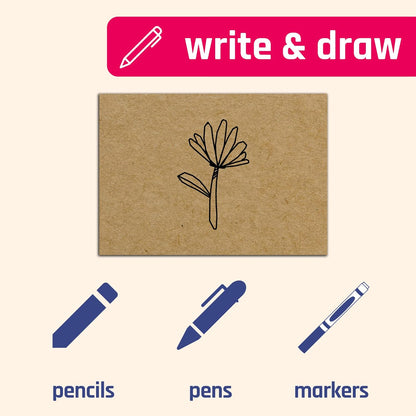 40 Sheets, Brown Kraft Cardstock, 300 GSM (110 lb. Cover) 8.5 x 11 inches