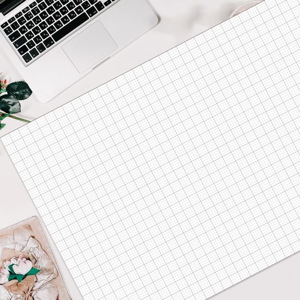 Large Engineering Graph Paper Pad - 22" x 17" Grid Paper Notepad, 4"x4" Blue Grid 50 Sheets/100 Pages Paper for Engineer Architect Designer Mathematician Draftsman