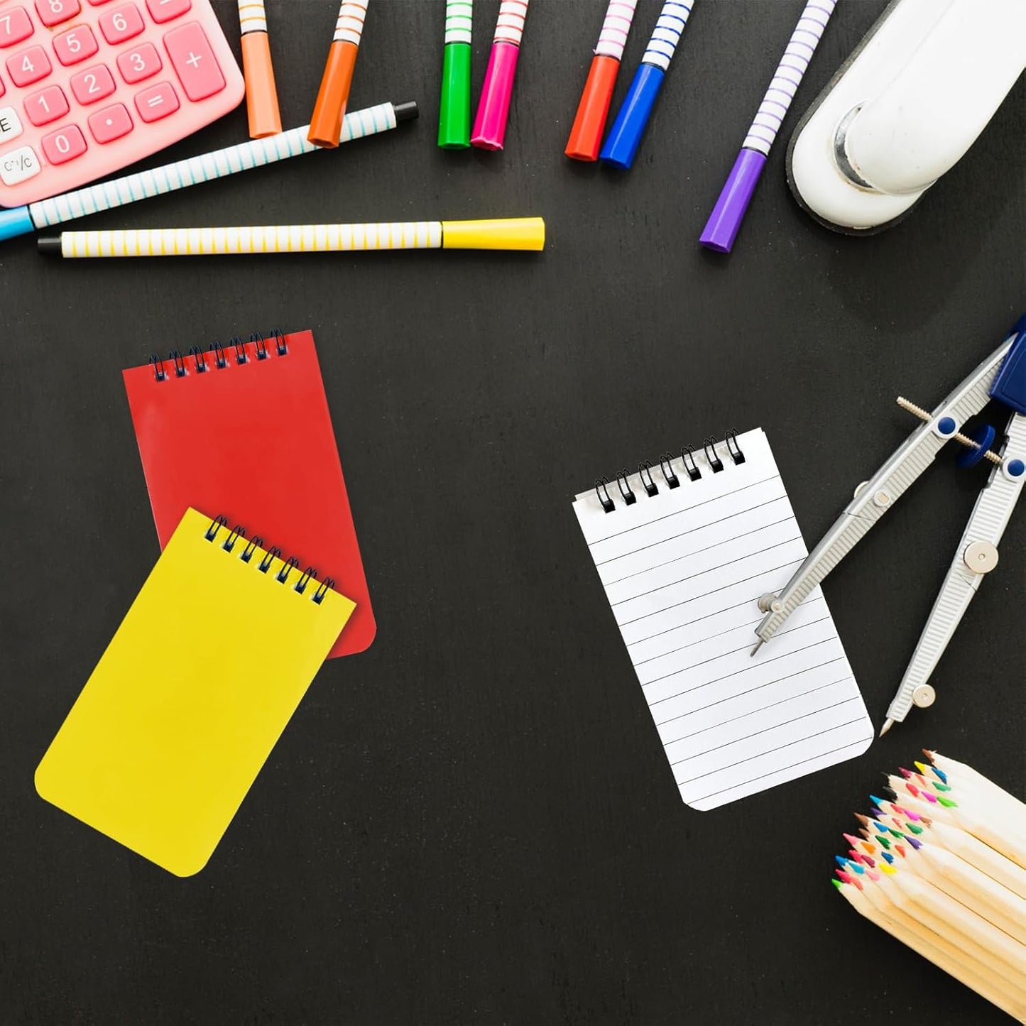 KTOJOY 6 Pack Pocket Notebook Small 3x5 Spiral Notepads With Lined Pages, Small Top Spiral Notebook Little Mini Memo Steno Note Pads for Outdoor Home Office College School