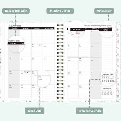Planner 2026-2027, Weekly and Monthly Academic Year Calendar Planner, July 2026 - June 2027, Daily Agenda Book for Office School Supplies, A5(6.3'' x 8.5'')