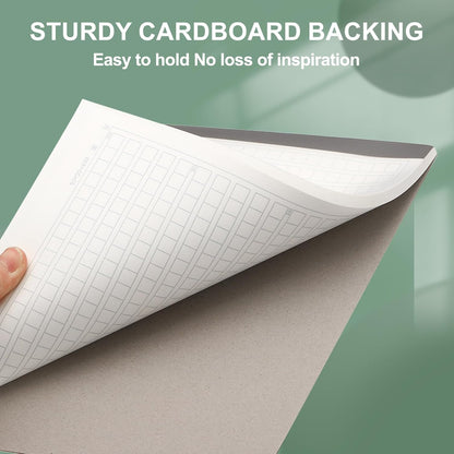 M&G 7x10 Note Pads, 6 Pack B5 Legal Pads 70 Sheets Notepads Writing Pad Graph Grid Chinese Memo Paper Tablet Kraft Cover for Work Writing Note Taking Chinese
