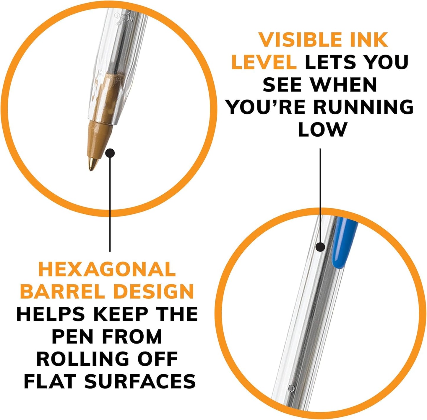 BIC Cristal Xtra Smooth Black Ballpoint Pens, Medium Point (1.0mm), 12-Count Pack, Extra Smooth and Reliable Ballpoint Pens