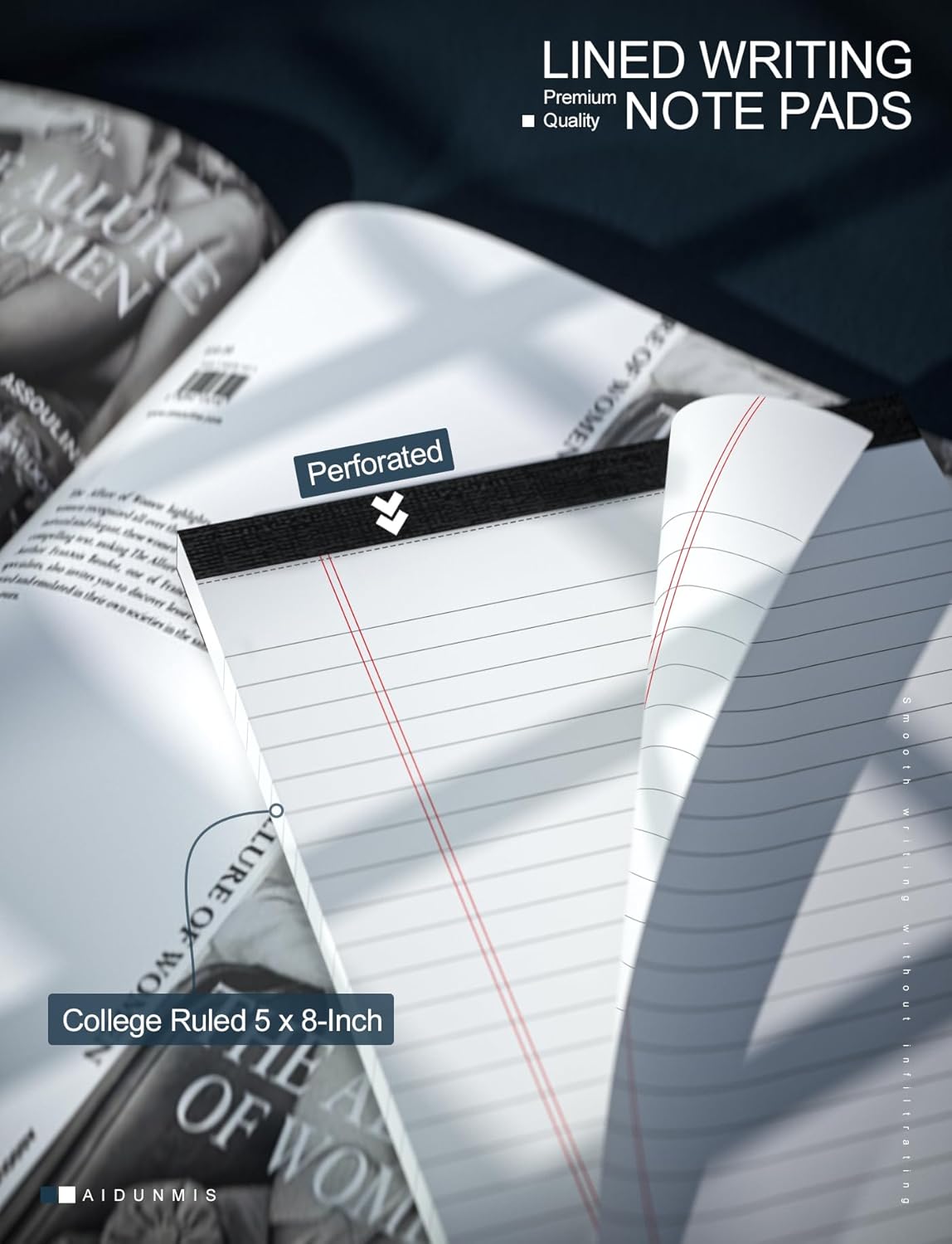 Legal Pads 8.5 x 11 White Note Pads 8.5 x 11 In 2 Pack Notepads 8.5 x 11 Writing Pads of Paper 8.5 x 11 Legal Notepads Wide Ruled White Lined Paper Pads 8.5 x 11 30 Sheets Per Legal Note Pads 8.5 x 11